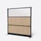 Luxor Grove Modular Wall Room Divider System - Black Frame - 70in X 70in - Wood & Acrylic Wall MW-7070-WAB - alternate 1